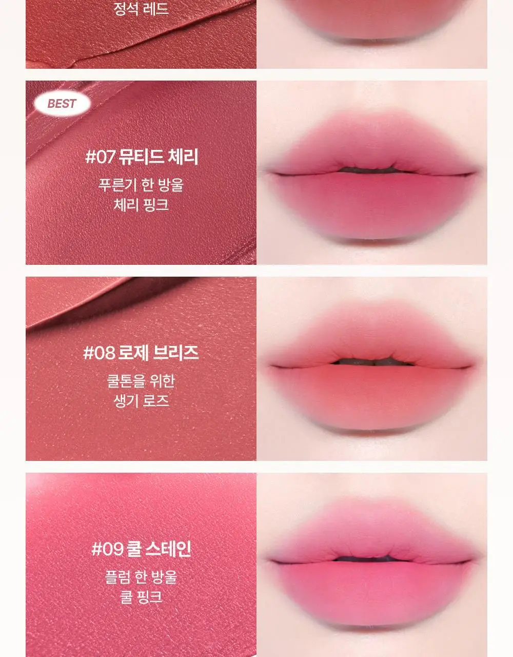 [스테이셔너리 컬렉션] 투쿨포스쿨 스웨이 립 벨벳 (파우치 기획/단품) 상세페이지 14